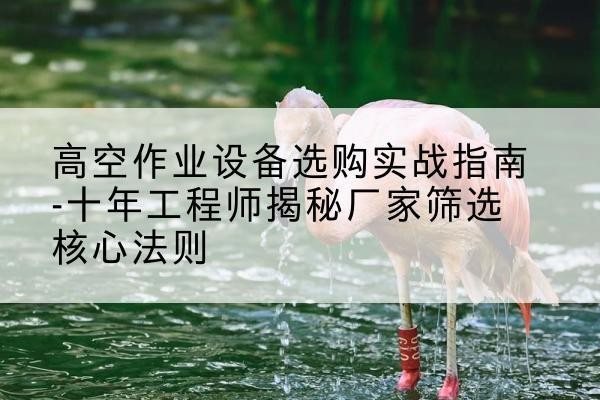 玉屏剪叉式升降机厂家-高空作业设备选购实战指南-十年工程师揭秘厂家筛选核心法则